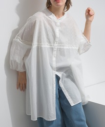 Fizz | コットンキャンブリック フリルカラー刺繍ブラウス(シャツ/ブラウス)
