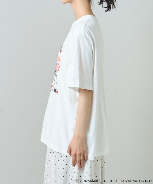 FREAK'S STORE(フリークスストア)の「SANRIO/サンリオ 'HELLO KITTY' コラージュ プリントTシャツ(Tシャツ/カットソー・レディース・チャコール/オフホワイト・フリ-)」の14枚目の写真