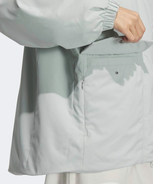 adidas(アディダス)の「STADIUM CHROME パッド ミッド JK ジャケット / アディダス adidas(ダウンジャケット/コート・レディース・グレー・XX-LARGE/LARGE/MEDIUM/SMALL/X-LARGE/X-SMALL)」の4枚目の写真