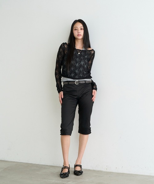RAY CASSIN（レイカズン）の「【レース / 花柄】ホルターレイヤードTシャツ / ロンT（Tシャツ/カットソー・レディース・ブラック系その他3/ブルー系その他3/ブラック系その他2/アイボリー・FREE）」の21枚目の写真