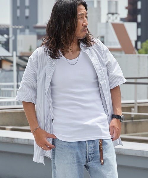 AVIREX(アヴィレックス)の「AVIREX/アビレックス DAILY RIB TANK TOP(タンクトップ・メンズ・ブラック/ホワイト・L/M/S)」の6枚目の写真