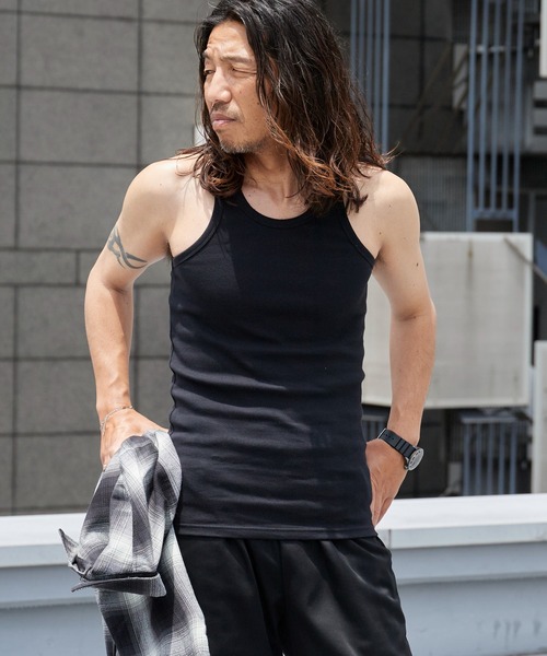 AVIREX(アヴィレックス)の「AVIREX/アビレックス DAILY RIB TANK TOP(タンクトップ・メンズ・ブラック/ホワイト・L/M/S)」の11枚目の写真
