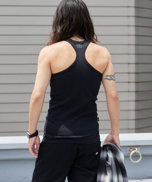 AVIREX(アヴィレックス)の「AVIREX/アビレックス DAILY RIB TANK TOP(タンクトップ・メンズ・ブラック/ホワイト・L/M/S)」の12枚目の写真