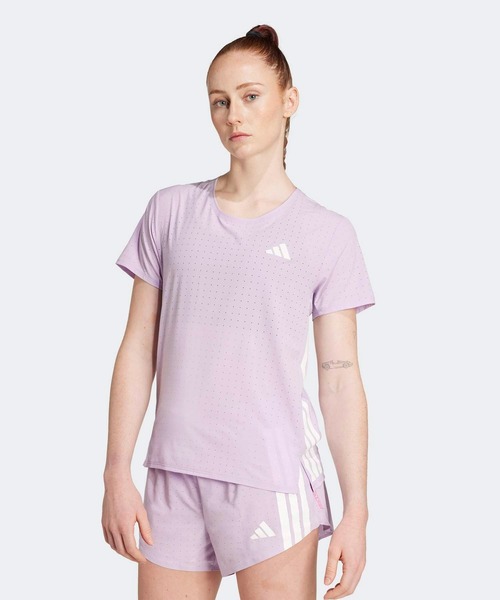 adidas(アディダス)の「アディゼロ ランニング半袖Tシャツ / アディダス adidas(Tシャツ/カットソー・レディース・バイオレット・X-LARGE/MEDIUM/LARGE/XX-LARGE/SMALL)」の9枚目の写真