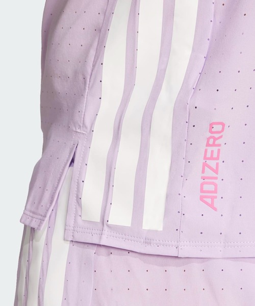 adidas(アディダス)の「アディゼロ ランニング半袖Tシャツ / アディダス adidas(Tシャツ/カットソー・レディース・バイオレット・X-LARGE/MEDIUM/LARGE/XX-LARGE/SMALL)」の12枚目の写真