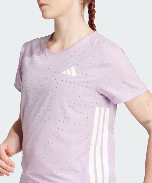 adidas(アディダス)の「アディゼロ ランニング半袖Tシャツ / アディダス adidas(Tシャツ/カットソー・レディース・バイオレット・X-LARGE/MEDIUM/LARGE/XX-LARGE/SMALL)」の11枚目の写真