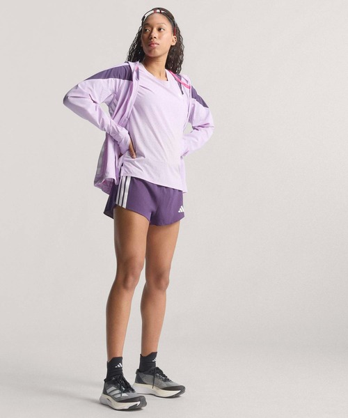 adidas(アディダス)の「アディゼロ ランニング半袖Tシャツ / アディダス adidas(Tシャツ/カットソー・レディース・バイオレット・X-LARGE/MEDIUM/LARGE/XX-LARGE/SMALL)」の4枚目の写真