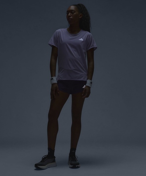 adidas(アディダス)の「アディゼロ ランニング半袖Tシャツ / アディダス adidas(Tシャツ/カットソー・レディース・バイオレット・X-LARGE/MEDIUM/LARGE/XX-LARGE/SMALL)」の5枚目の写真