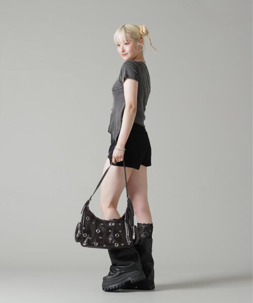 B'2nd(ビーセカンド)の「MAVYTH/メヴィス/PRISM PANSHING SHOULDER BAG(ショルダーバッグ・レディース・ブラウン/シルバー・F)」の4枚目の写真