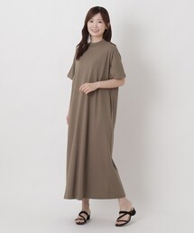 ハイネック 汗じみ防止ワンピース