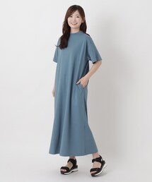 ハイネック 汗じみ防止ワンピース