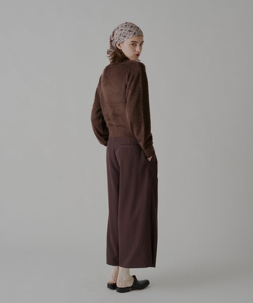 WHIMSIC（ウィムジック）の「【UNISEX/2サイズ展開】アンゴラブレンドシャギーニットポロシャツ（ニット/セーター・メンズ・ブラウン/オリーブ/ベージュ・2/1）」の18枚目の写真