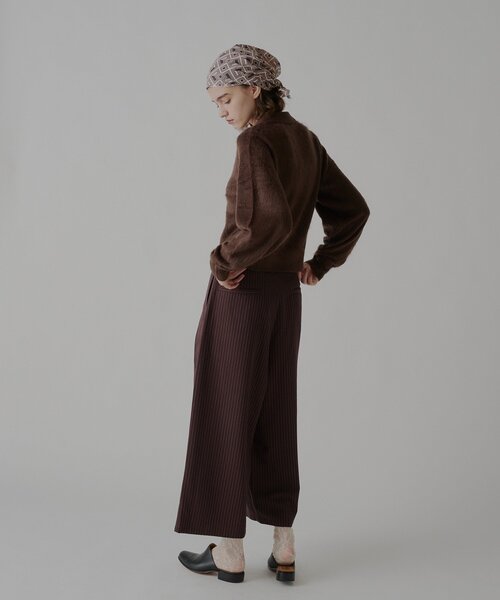WHIMSIC（ウィムジック）の「【UNISEX/2サイズ展開】アンゴラブレンドシャギーニットポロシャツ（ニット/セーター・メンズ・ブラウン/オリーブ/ベージュ・2/1）」の19枚目の写真