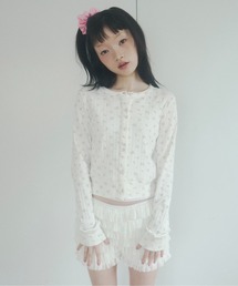chernyy eyelet cardigan / アイレットコンパクトカーディガン