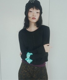 chernyy eyelet cardigan / アイレットコンパクトカーディガン
