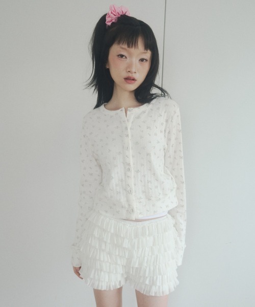 chernyy(チェルニー)の「chernyy eyelet cardigan / アイレットコンパクトカーディガン(カーディガン/ボレロ・レディース・ホワイト/ブラック・SMALL/MEDIUM/LARGE)」の14枚目の写真