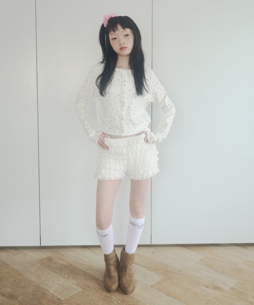 chernyy(チェルニー)の「chernyy eyelet cardigan / アイレットコンパクトカーディガン(カーディガン/ボレロ・レディース・ホワイト/ブラック・SMALL/MEDIUM/LARGE)」の20枚目の写真