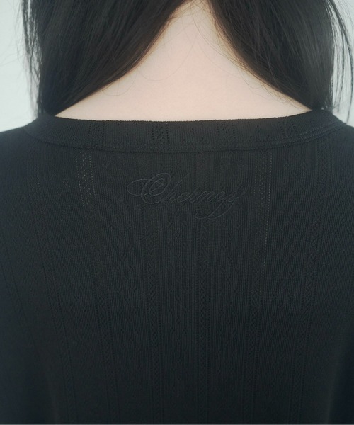 chernyy(チェルニー)の「chernyy eyelet cardigan / アイレットコンパクトカーディガン(カーディガン/ボレロ・レディース・ホワイト/ブラック・SMALL/MEDIUM/LARGE)」の9枚目の写真