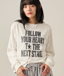 【Snap club】BIGロゴ ラインストーン オーバーサイズロンT