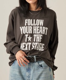 【Snap club】BIGロゴ ラインストーン オーバーサイズロンT