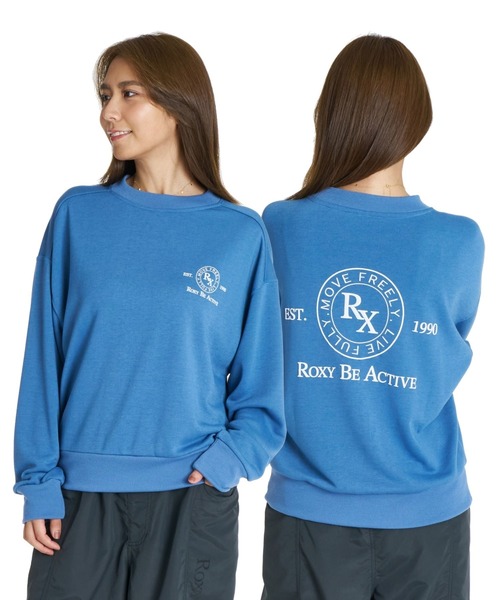 ROXY(ロキシー)の「ROXY FITNESS SIDEWALK PO サーモコントロール スウェットトップス /速乾/UVカット 【2026年秋冬モデル】/ロキシーバックプリントスウェット(スウェット・レディース・ブルー/オフホワイト/ブラック・SMALL/MEDIUM/LARGE)」の3枚目の写真