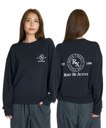 ROXY FITNESS SIDEWALK PO サーモコントロール スウェットトップス /速乾/UVカット 【2026年秋冬モデル】/ロキシーバックプリントスウェット