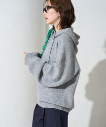 限定展開　アンゴラミックス フーディ ニット プルオーバー