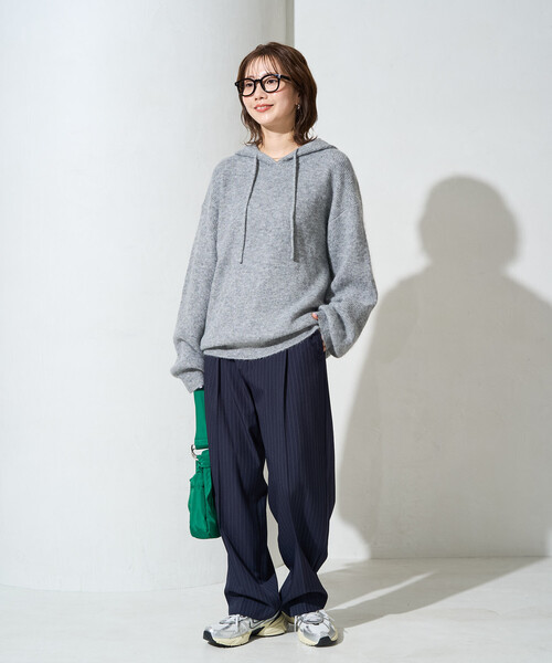 FREAK'S STORE(フリークスストア)の「限定展開 アンゴラミックス フーディ ニット プルオーバー(ニット/セーター・レディース・ブラック/ベージュ/ネイビー/グレー/ナチュラル・フリ-)」の22枚目の写真