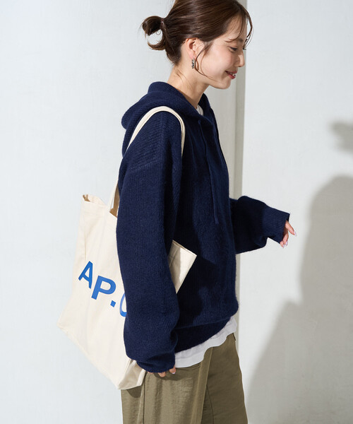 FREAK'S STORE(フリークスストア)の「限定展開 アンゴラミックス フーディ ニット プルオーバー(ニット/セーター・レディース・ブラック/ベージュ/ネイビー/グレー/ナチュラル・フリ-)」の17枚目の写真