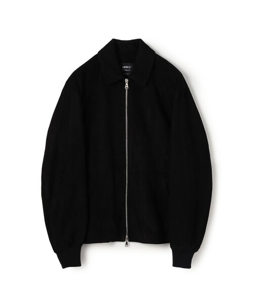 EMMETI(エンメティ)の「【別注】EMMETI JETI ラムスエード ジップアップブルゾン(ブルゾン・メンズ・グレイッシュベージュ/ブラック・M/S)」の2枚目の写真