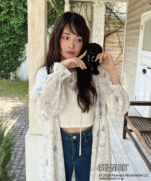 MIIA（ミーア）の「【PEANUTS】スヌーピー総柄ワンピース（ワンピース・レディース・グレー・FREE）」の15枚目の写真