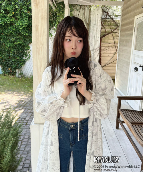 MIIA（ミーア）の「【PEANUTS】スヌーピー総柄ワンピース（ワンピース・レディース・グレー・FREE）」の16枚目の写真