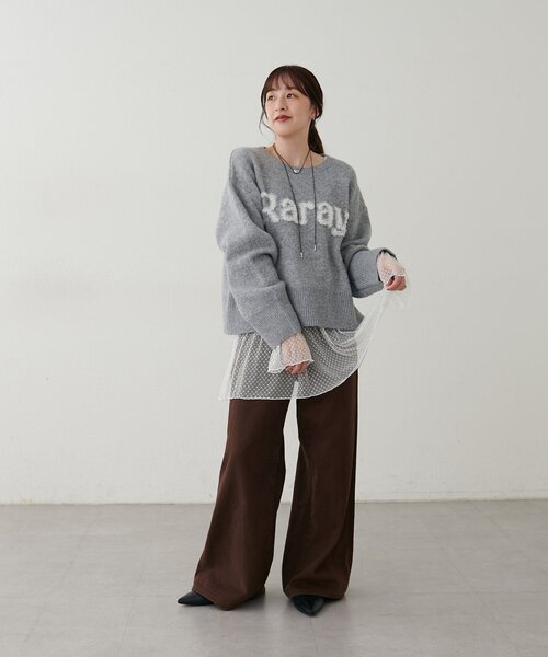 DISCOAT(ディスコート)の「前後2WAYレース切替ロングスリーブ(Tシャツ/カットソー・レディース・オフホワイト/ブラック系その他/ホワイト/ブラック・FREE)」の18枚目の写真
