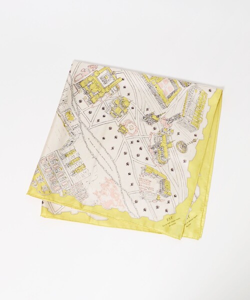 manipuri(マニプリ)の「<manipuri>SILK 88×88 スカーフ 26FW(バンダナ/スカーフ・レディース・ダークブラウン/マスタード/その他1・FREE)」の2枚目の写真