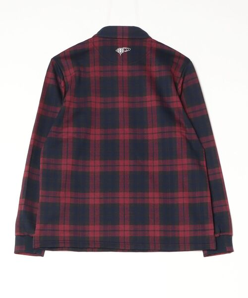 BEAMS GOLF（ビームスゴルフ）の「OR.チェックL.PL/W（ポロシャツ・レディース・ワイン/グリーン・LARGE/MEDIUM/SMALL）」の3枚目の写真