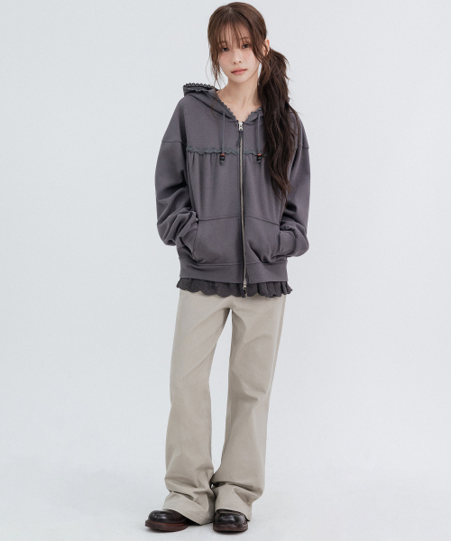 HIGH SCHOOL DISCO(ハイスクールディスコ)の「2ボタンポケットbootカットパンツ_ベージュ(その他パンツ・レディース・その他・SMALL/MEDIUM)」の6枚目の写真