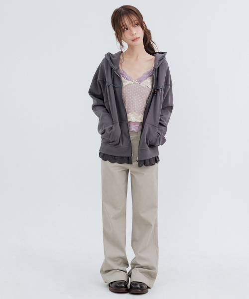 HIGH SCHOOL DISCO(ハイスクールディスコ)の「2ボタンポケットbootカットパンツ_ベージュ(その他パンツ・レディース・その他・SMALL/MEDIUM)」の8枚目の写真