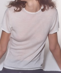 IRIS47 | 【IRIS 47】bare cashmere T-shirt/ベア カシミヤ ティーシャツ(Tシャツ/カットソー)