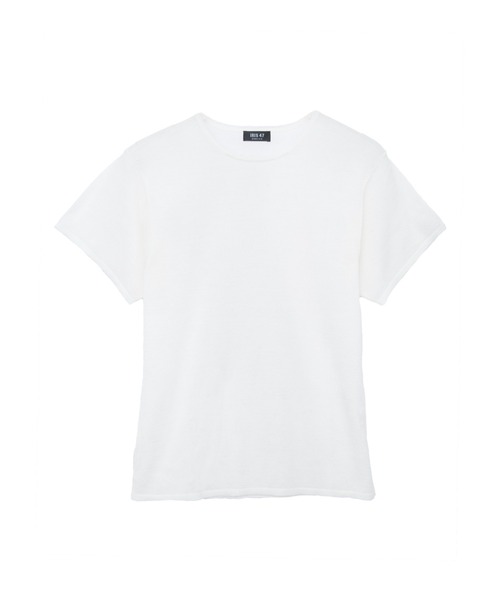 IRIS47（イリスフォーセブン）の「【IRIS 47】bare cashmere T-shirt/ベア カシミヤ ティーシャツ（Tシャツ/カットソー・レディース・ホワイト/ブラック/ダークグレー・FREE）」の7枚目の写真