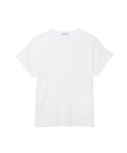 IRIS47（イリスフォーセブン）の「【IRIS 47】bare cashmere T-shirt/ベア カシミヤ ティーシャツ（Tシャツ/カットソー・レディース・ホワイト/ブラック/ダークグレー・FREE）」の8枚目の写真