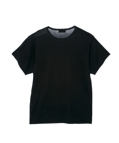IRIS47（イリスフォーセブン）の「【IRIS 47】bare cashmere T-shirt/ベア カシミヤ ティーシャツ（Tシャツ/カットソー・レディース・ホワイト/ブラック/ダークグレー・FREE）」の11枚目の写真