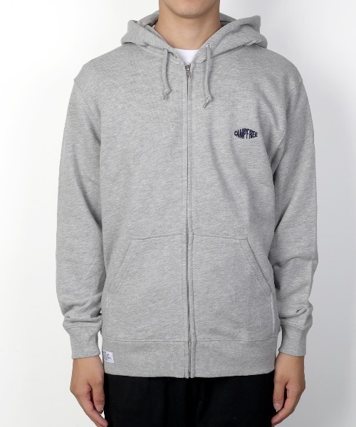CAMPFREE（キャンプフリー）の「[キャンプフリー] CAMPFREE 8.4oz 裏毛ワンポイント刺繍ジップパーカー（パーカー・メンズ・ブラック/ネイビー/杢グレー・S/2XL/L/M/XL）」の6枚目の写真