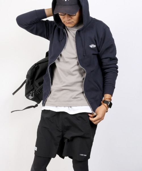 CAMPFREE（キャンプフリー）の「[キャンプフリー] CAMPFREE 8.4oz 裏毛ワンポイント刺繍ジップパーカー（パーカー・メンズ・ブラック/ネイビー/杢グレー・S/2XL/L/M/XL）」の19枚目の写真