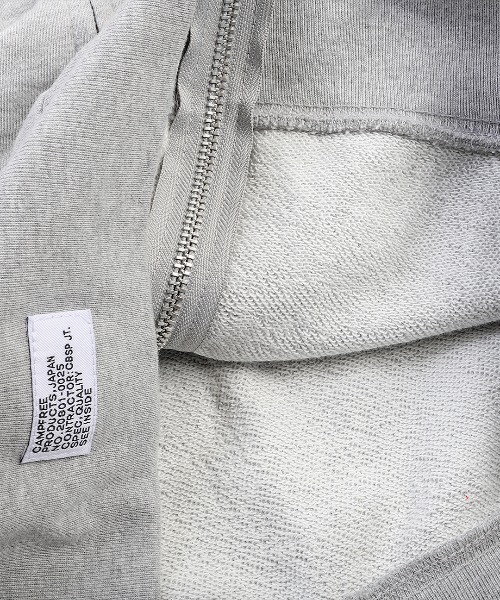 CAMPFREE（キャンプフリー）の「[キャンプフリー] CAMPFREE 8.4oz 裏毛ワンポイント刺繍ジップパーカー（パーカー・メンズ・ブラック/ネイビー/杢グレー・S/2XL/L/M/XL）」の12枚目の写真