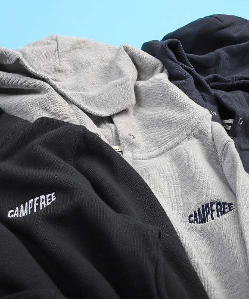 CAMPFREE（キャンプフリー）の「[キャンプフリー] CAMPFREE 8.4oz 裏毛ワンポイント刺繍ジップパーカー（パーカー・メンズ・ブラック/ネイビー/杢グレー・S/2XL/L/M/XL）」の13枚目の写真