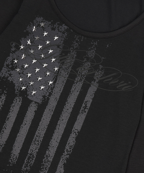 GILAARCHIVE（ギラアーカイブ）の「USA STAR CROP LONG SLEEVE_BLACK（Tシャツ/カットソー・レディース・その他・FREE）」の6枚目の写真