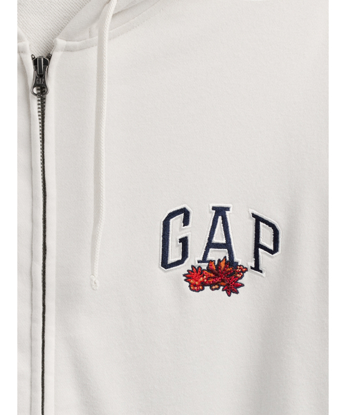 GAP(ギャップ)の「ヴィンテージソフト フレンチテリー MOMIJI GAPロゴ ジップアップパーカー(スウェット・メンズ・ストーン・S/M/L/XL/XS)」の3枚目の写真