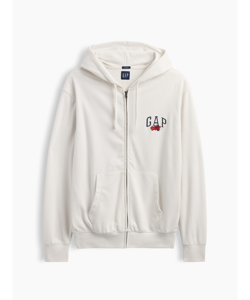 GAP(ギャップ)の「ヴィンテージソフト フレンチテリー MOMIJI GAPロゴ ジップアップパーカー(スウェット・メンズ・ストーン・S/M/L/XL/XS)」の4枚目の写真