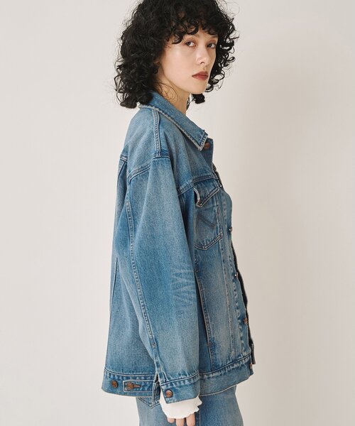 Whim Gazette(ウィムガゼット)の「【Wrangler】デニムGジャン/セットアップ可(デニムジャケット・レディース・ブラック/ブルー・FREE)」の10枚目の写真