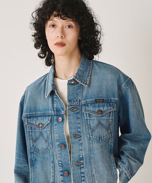 Whim Gazette(ウィムガゼット)の「【Wrangler】デニムGジャン/セットアップ可(デニムジャケット・レディース・ブラック/ブルー・FREE)」の12枚目の写真